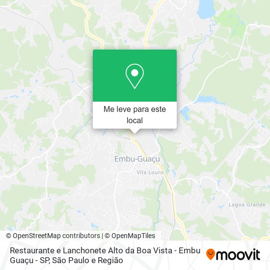 Restaurante e Lanchonete Alto da Boa Vista - Embu Guaçu - SP mapa