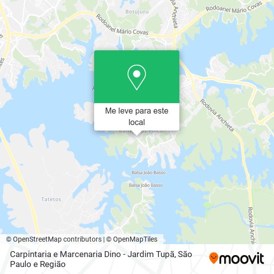Carpintaria e Marcenaria Dino - Jardim Tupã mapa