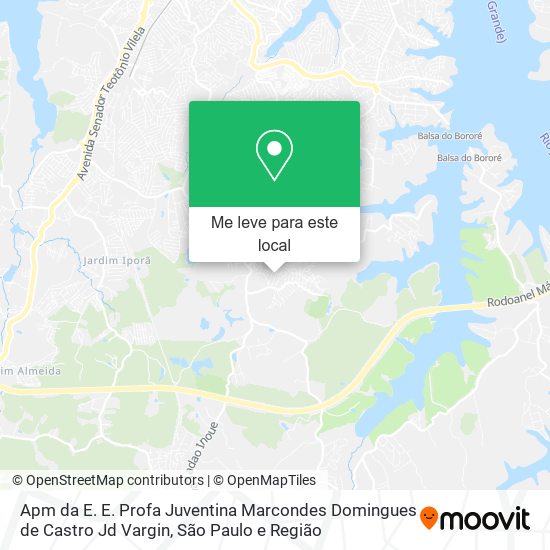 Apm da E. E. Profa Juventina Marcondes Domingues de Castro Jd Vargin mapa