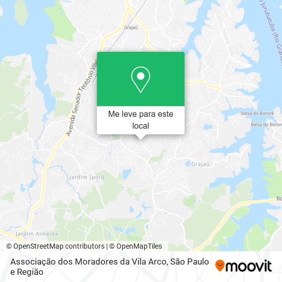 Associação dos Moradores da Vila Arco mapa