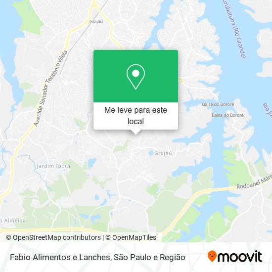 Fabio Alimentos e Lanches mapa