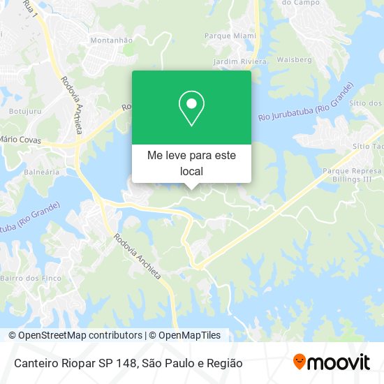 Canteiro Riopar SP 148 mapa
