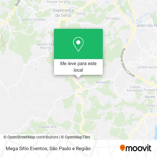 Mega Sítio Eventos mapa