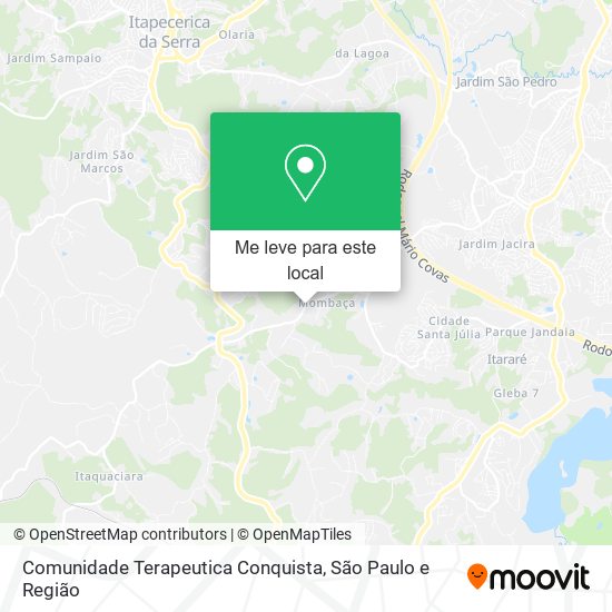 Comunidade Terapeutica Conquista mapa