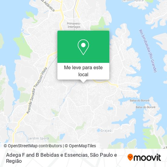 Adega F and B Bebidas e Essencias mapa
