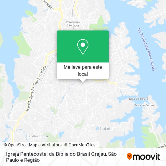 Igreja Pentecostal da Biblia do Brasil Grajau mapa