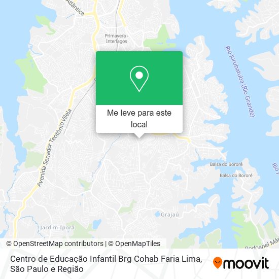Centro de Educação Infantil Brg Cohab Faria Lima mapa