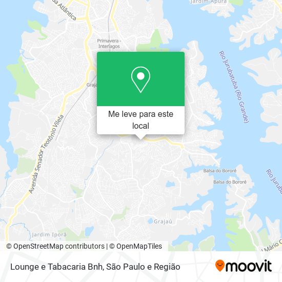 Lounge e Tabacaria Bnh mapa