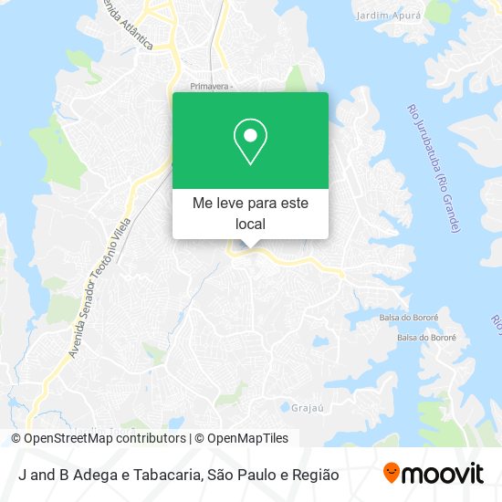 J and B Adega e Tabacaria mapa