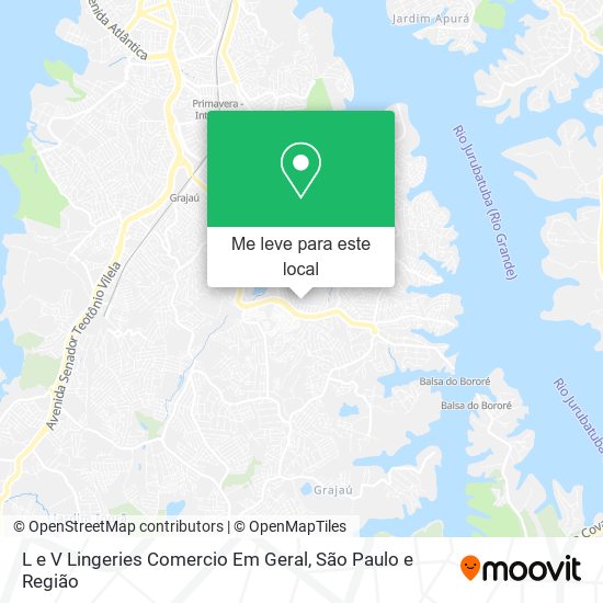 L e V Lingeries Comercio Em Geral mapa