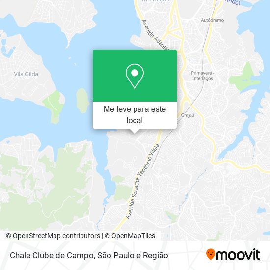 Chale Clube de Campo mapa