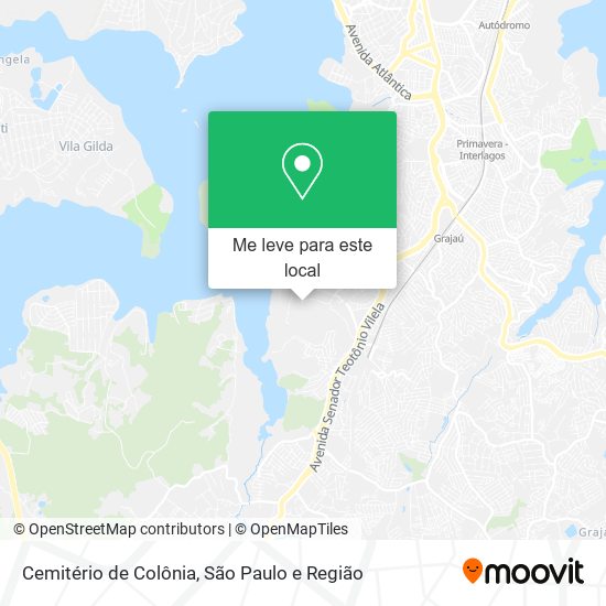 Cemitério de Colônia mapa