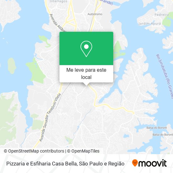 Pizzaria e Esfiharia Casa Bella mapa