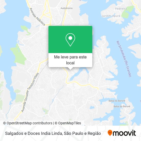 Salgados e Doces India Linda mapa