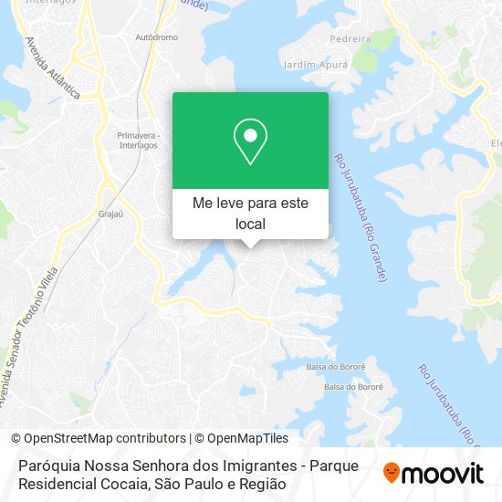 Paróquia Nossa Senhora dos Imigrantes - Parque Residencial Cocaia mapa