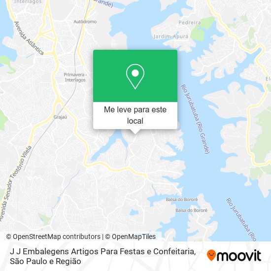 J J Embalegens Artigos Para Festas e Confeitaria mapa