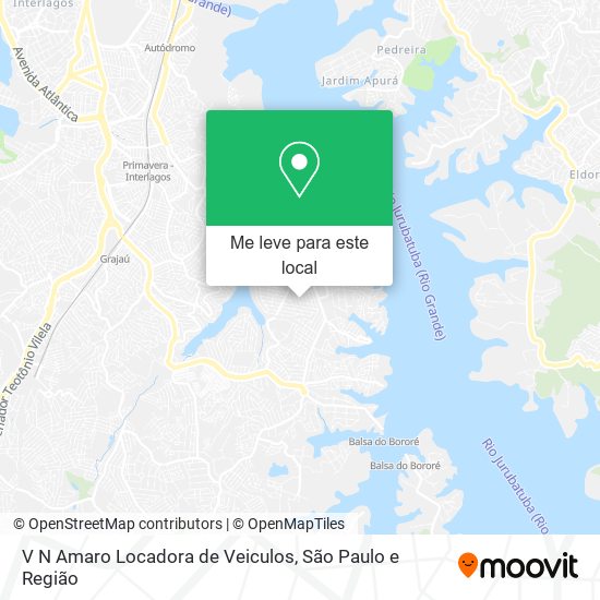 V N Amaro Locadora de Veiculos mapa