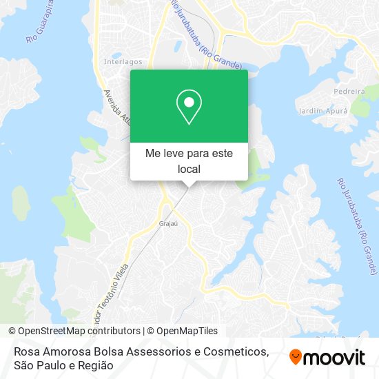 Rosa Amorosa Bolsa Assessorios e Cosmeticos mapa