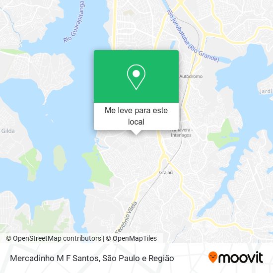 Mercadinho M F Santos mapa