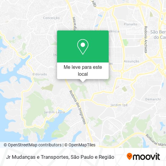 Jr Mudanças e Transportes mapa