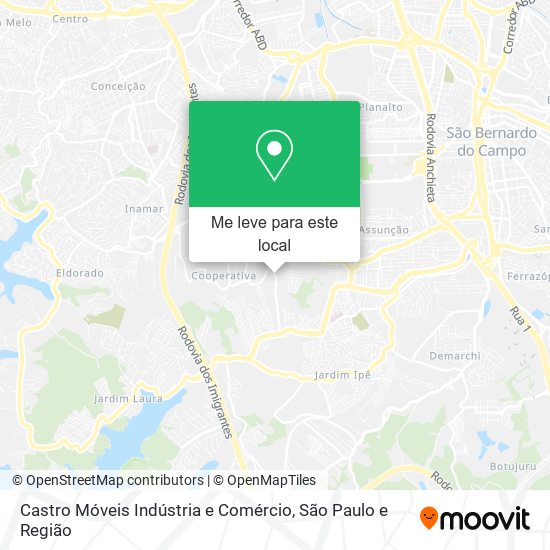 Castro Móveis Indústria e Comércio mapa