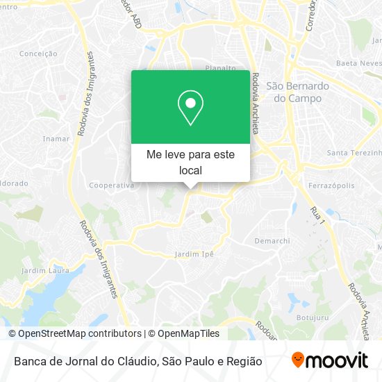 Banca de Jornal do Cláudio mapa
