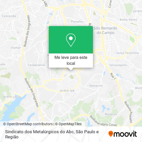 Sindicato dos Metalúrgicos do Abc mapa