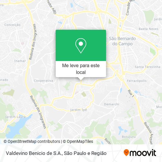 Valdevino Benicio de S.A. mapa