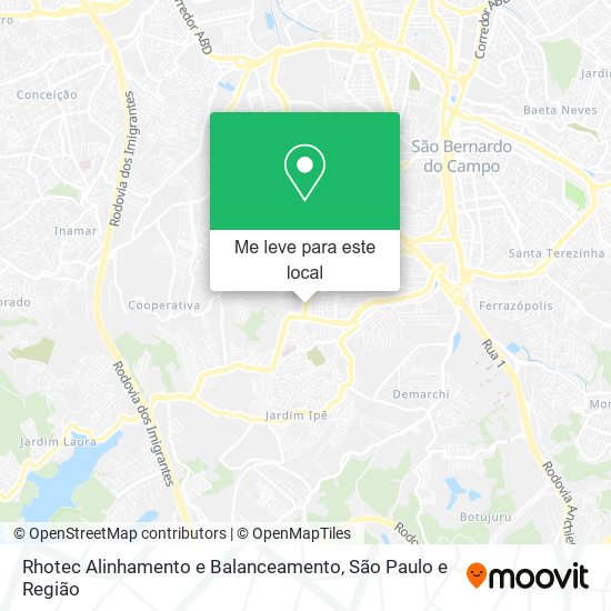 Rhotec Alinhamento e Balanceamento mapa