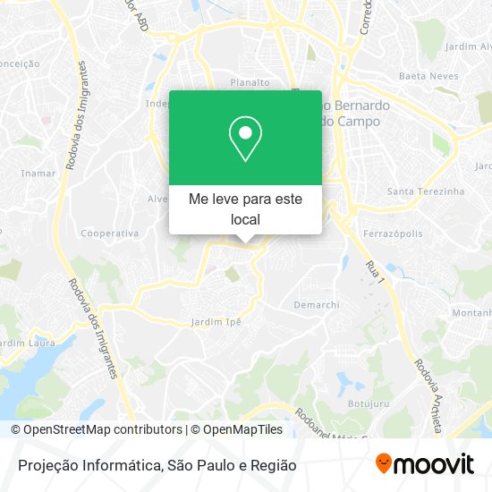 Projeção Informática mapa