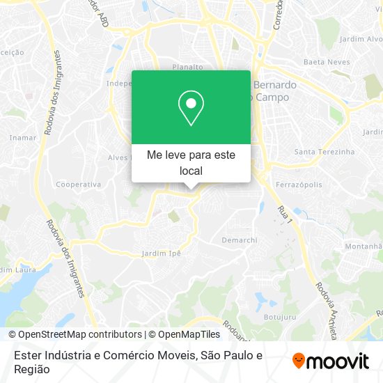 Ester Indústria e Comércio Moveis mapa