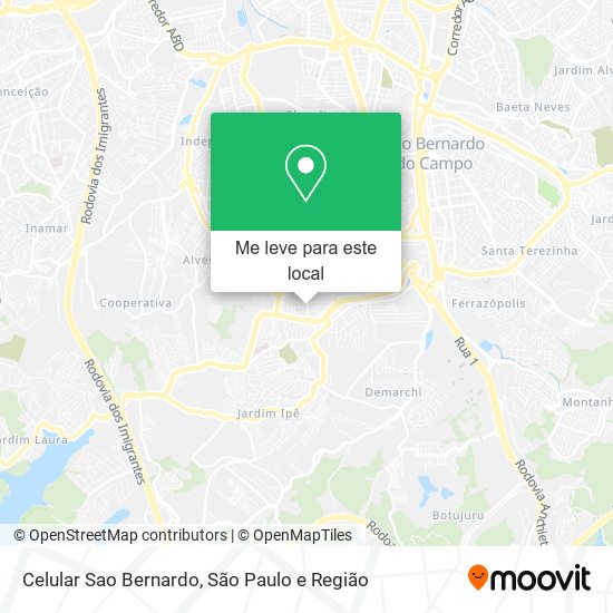 Celular Sao Bernardo mapa