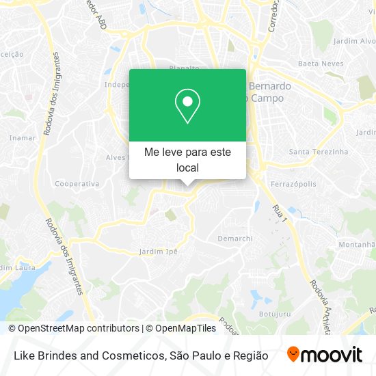 Like Brindes and Cosmeticos mapa