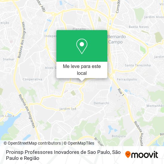 Proinsp Professores Inovadores de Sao Paulo mapa