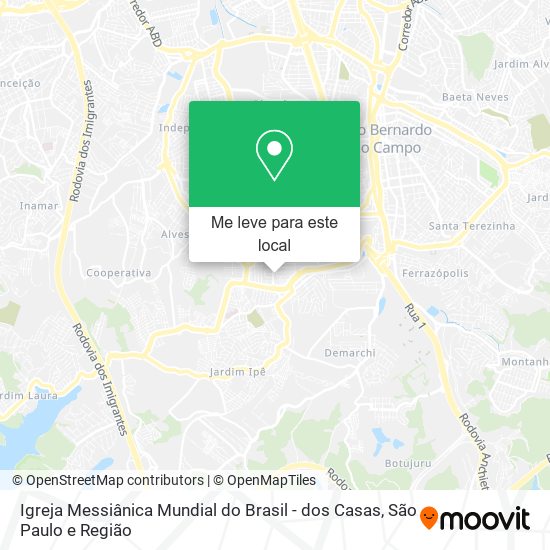 Igreja Messiânica Mundial do Brasil - dos Casas mapa