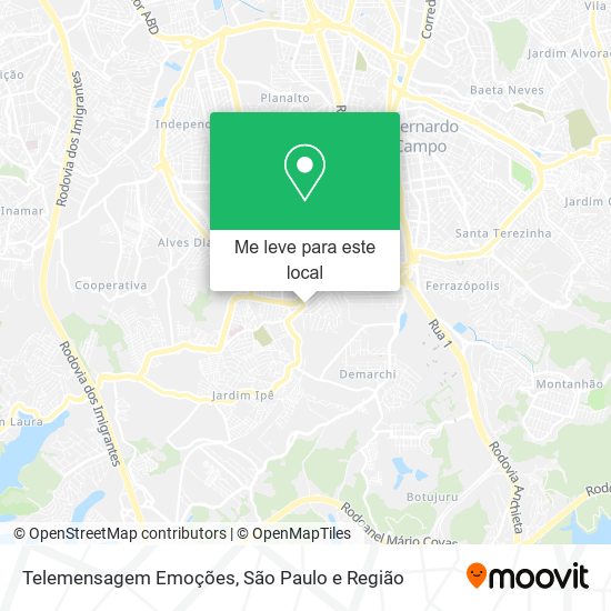 Telemensagem Emoções mapa