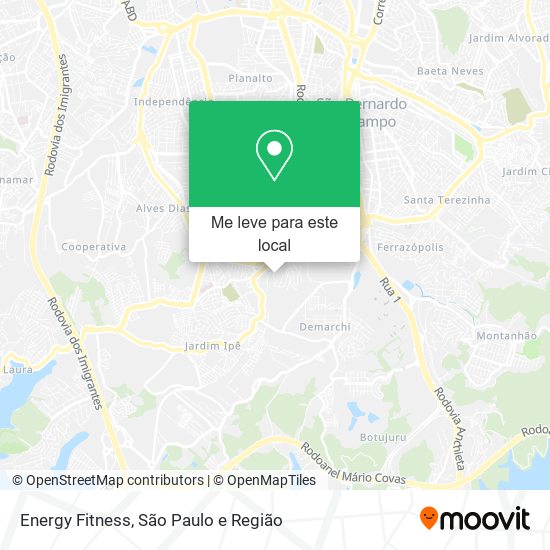 Energy Fitness mapa