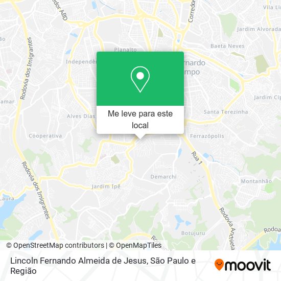 Lincoln Fernando Almeida de Jesus mapa