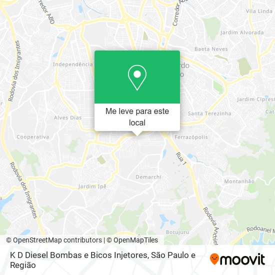 K D Diesel Bombas e Bicos Injetores mapa