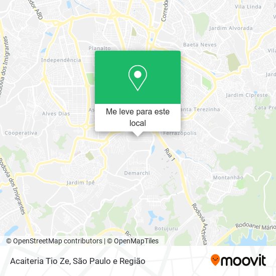 Acaiteria Tio Ze mapa