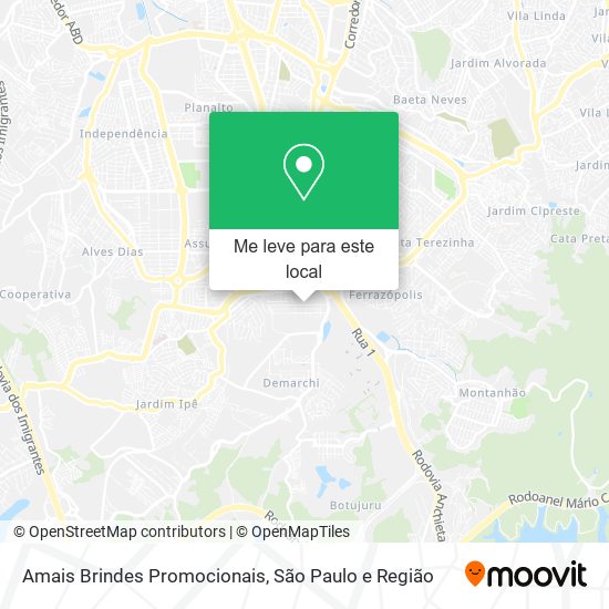 Amais Brindes Promocionais mapa