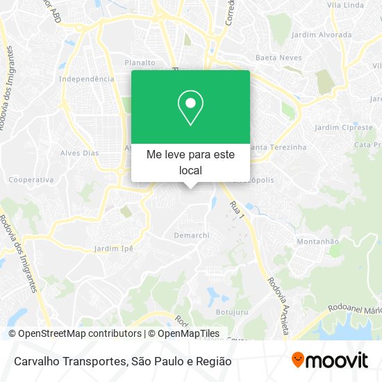 Carvalho Transportes mapa