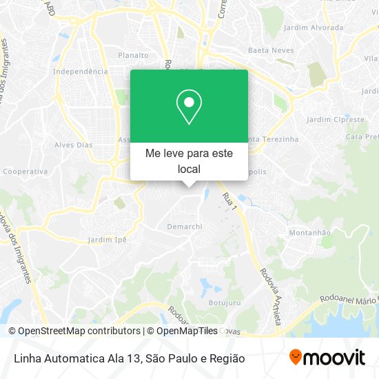 Linha Automatica Ala 13 mapa