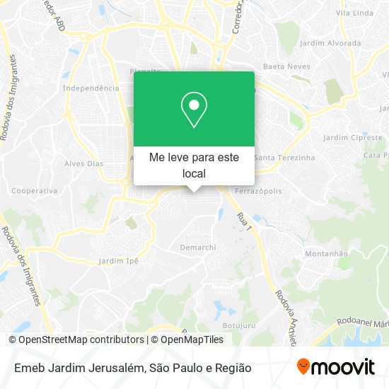 Emeb Jardim Jerusalém mapa