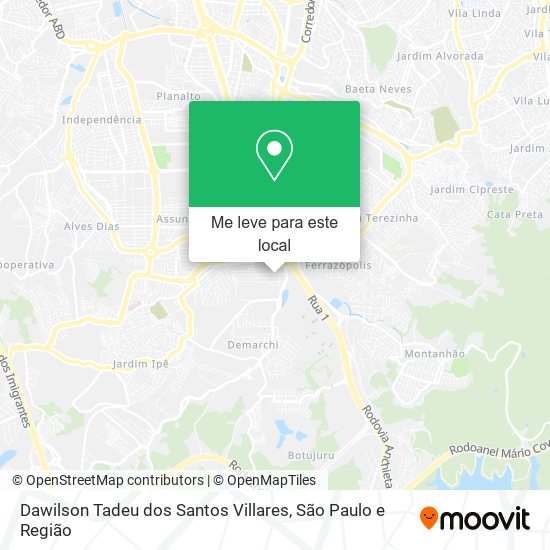 Dawilson Tadeu dos Santos Villares mapa