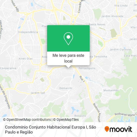 Condomínio Conjunto Habitacional Europa I mapa