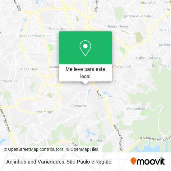 Anjinhos and Variedades mapa