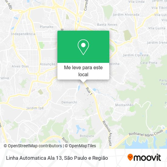Linha Automatica Ala 13 mapa