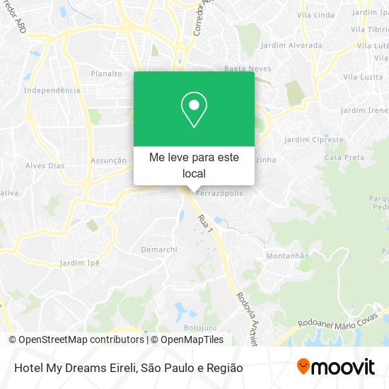 Hotel My Dreams Eireli mapa