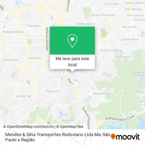 Mendes & Silva Transportes Rodoviario Ltda Me mapa